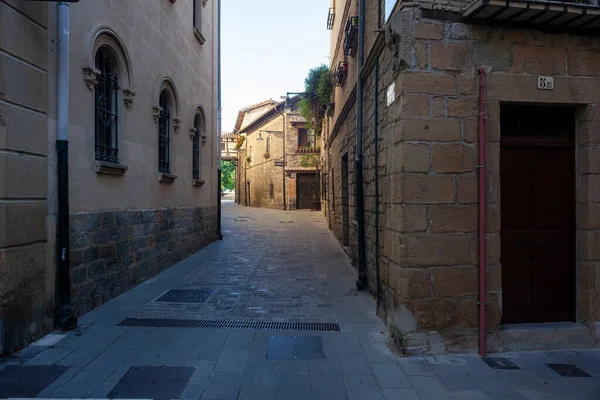 İspanya, Pamplona 'daki Eski Cadde Manzarası