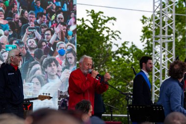 Gattatico, Reggio Emilia, Italy - April 25, 2023: Adelmo Cervi is the son of Verina Castagnetti and Aldo, the third son among the seven Cervi brothers who were shot by the fascists at the shooting range of Reggio Emilia on December 28, 1943, during t