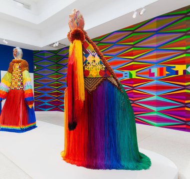 Venedik, İtalya - 20 Nisan 2024: Jeffrey Gibson 'ın 