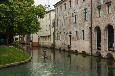 Treviso, İtalya 'daki Carraresi evinin manzarası