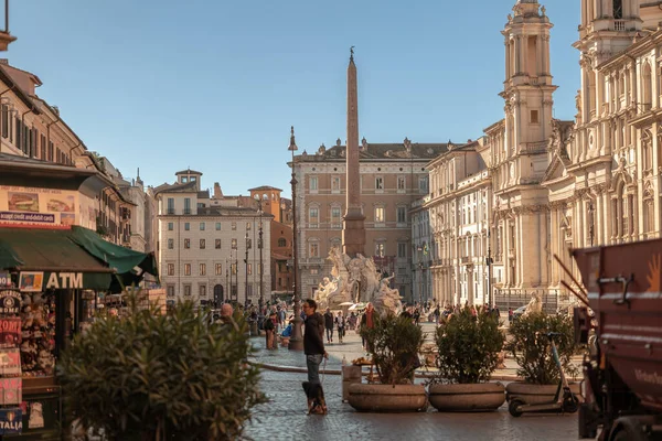 Roma Talya Kasım 2022 Piazza Navona Nın Güzel Mimarisi — Stok fotoğraf