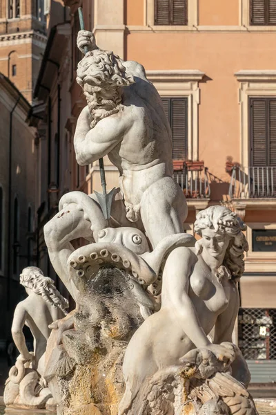 Rome Italy November 2022 Quatro Fiumi Fountain Piazza Navona — Stock Photo, Image