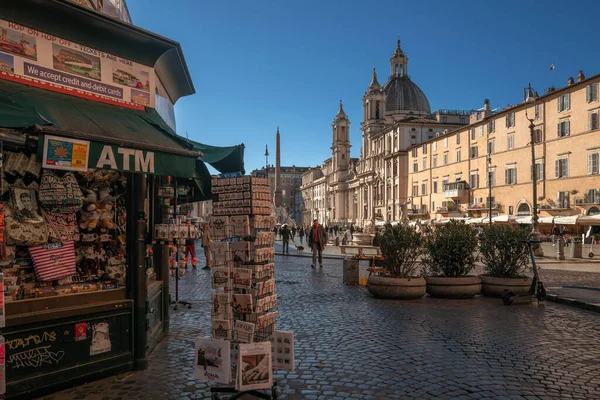 Rzym Włochy Listopad 2022 Piękna Architektura Piazza Navona — Zdjęcie stockowe