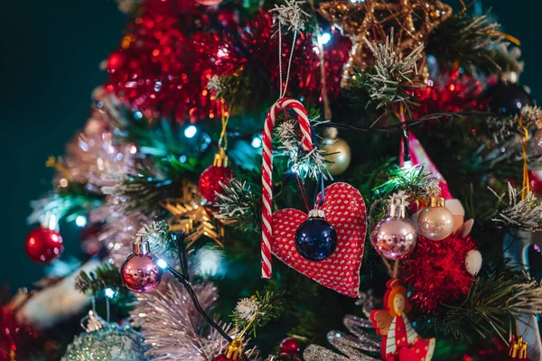 Árbol Navidad Totalmente Decorado — Foto de Stock