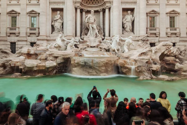 Řím Itálie Listopad 2022 Krásná Architektura Slavné Fontány Trevi — Stock fotografie