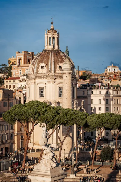 Ρώμη Ιταλία Νοέμβριος 2022 Όμορφη Colonna Trainana Από Fori Imperiali — Φωτογραφία Αρχείου