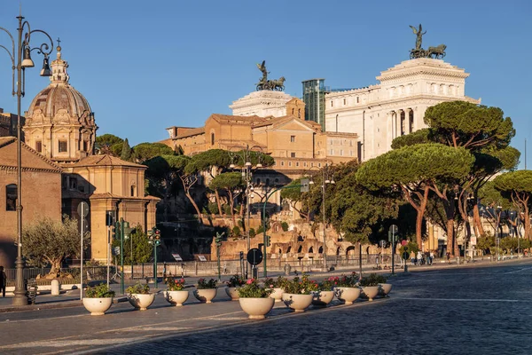 Rzym Włochy Listopad 2022 Piękne Ruiny Architektury Parku Fori Imperiali — Zdjęcie stockowe