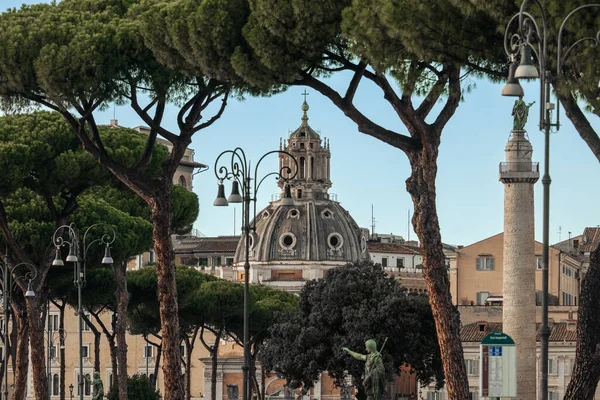 Rzym Włochy Listopad 2022 Piękne Ruiny Architektury Parku Fori Imperiali — Zdjęcie stockowe