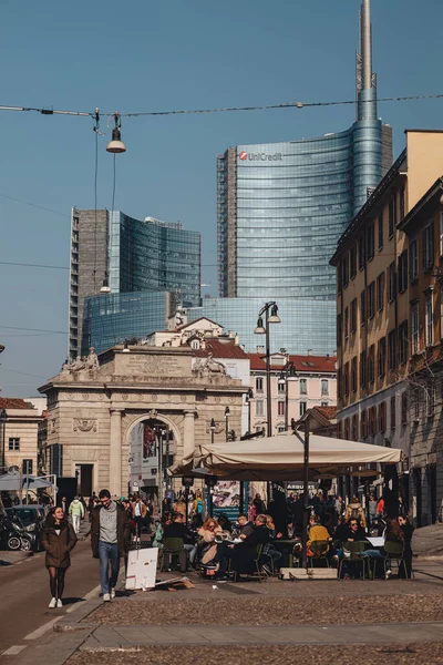 Milano Italia Marzo 2023 Corso Como Gae Aulenti Edificios — Foto de Stock