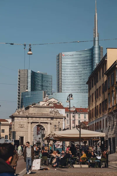 Milano Italia Marzo 2023 Corso Como Gae Aulenti Edificios —  Fotos de Stock