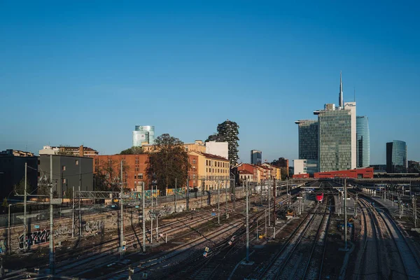 Milano Italië April 2023 Zicht Het Plein Gae Aulenti Vanaf — Stockfoto