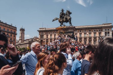Milan, İtalya - Haziran 2023: Silvio Berlusconi 'nin Milano Katedrali, Duomo' da devlet cenazesi