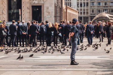 Milan, İtalya - Haziran 2023: Silvio Berlusconi 'nin Milano Katedrali, Duomo' da devlet cenazesi