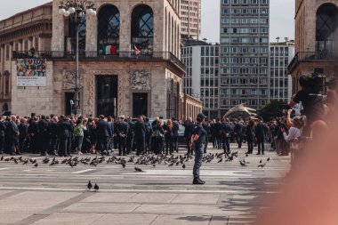 Milan, İtalya - Haziran 2023: Silvio Berlusconi 'nin Milano Katedrali, Duomo' da devlet cenazesi