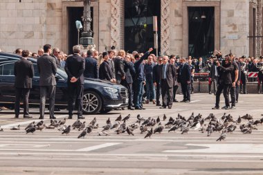 Milan, İtalya - Haziran 2023: Silvio Berlusconi 'nin Milano Katedrali, Duomo' da devlet cenazesi