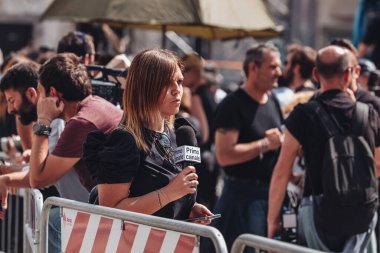 Milan, İtalya - Haziran 2023: Silvio Berlusconi 'nin Milano Katedrali, Duomo' da devlet cenazesi