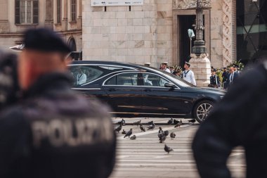 Milan, İtalya - Haziran 2023: Silvio Berlusconi 'nin Milano Katedrali, Duomo' da devlet cenazesi