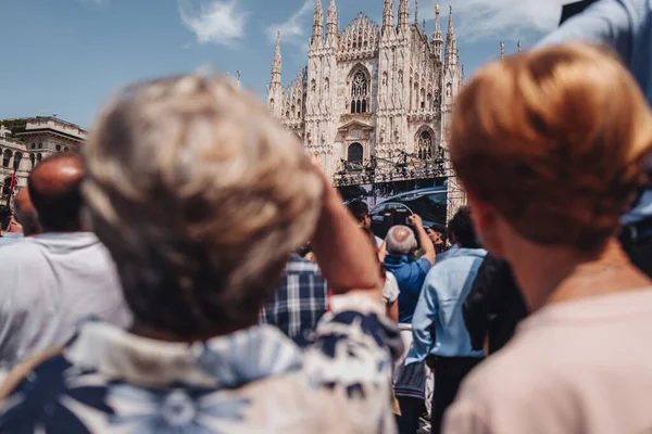 Milan, İtalya - Haziran 2023: Silvio Berlusconi 'nin Milano Katedrali, Duomo' da devlet cenazesi