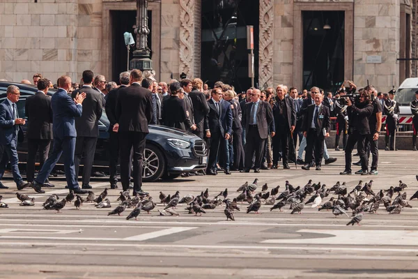 Milan, İtalya - Haziran 2023: Silvio Berlusconi 'nin Milano Katedrali, Duomo' da devlet cenazesi