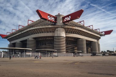 Milan, İtalya - Ekim 2023: San Siro Stadyumu