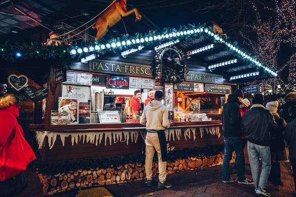 Λουξεμβούργο Δεκεμβρίου 2023 Χειμώνες Χριστουγεννιάτικες Αγορές Στην Πόλη — Φωτογραφία Αρχείου