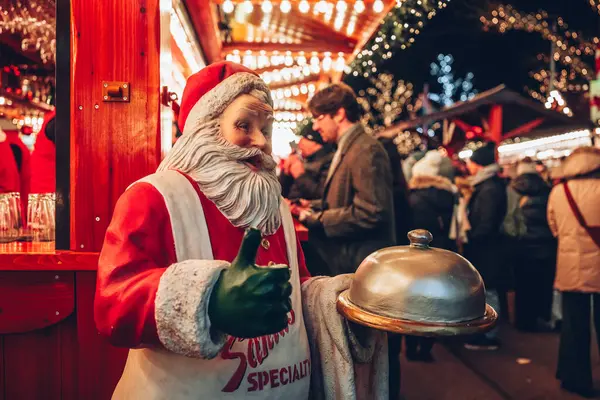 Λουξεμβούργο Δεκεμβρίου 2023 Χειμώνες Χριστουγεννιάτικες Αγορές Στην Πόλη Φωτογραφία Αρχείου