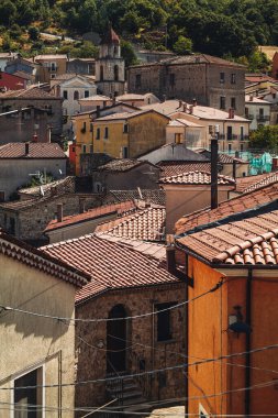 The ancient village of Sasso di Castalda in Basilicata region, Italy clipart