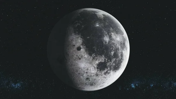 Спин Луна Орбита Движения Галактики Млечный Путь Фон Спутниковый Обзор — стоковое фото
