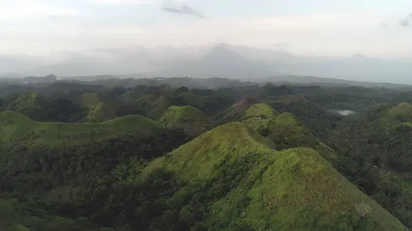 Aerial Green Mountain Ranges Mayon Volcano Legazpi Philippines Majestic Filipino — Stock Photo, Image