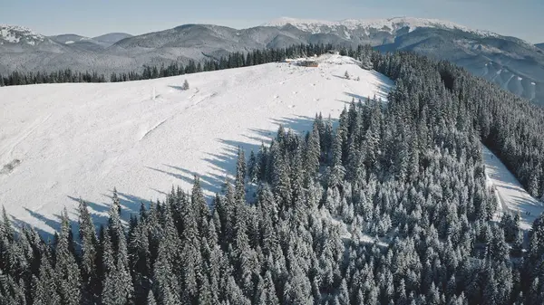 Ośrodek Narciarski Szczycie Góry Śnieżnej Żaden Krajobraz Natury Zimowy Śnieżny Obrazek Stockowy