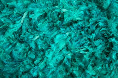 Tüylerden yapılmış zümrüt kumaş dokusu