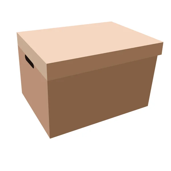 Box Zum Tragen Und Aufbewahren Von Dokumenten Mit Geschlossenem Deckel — Stockvektor
