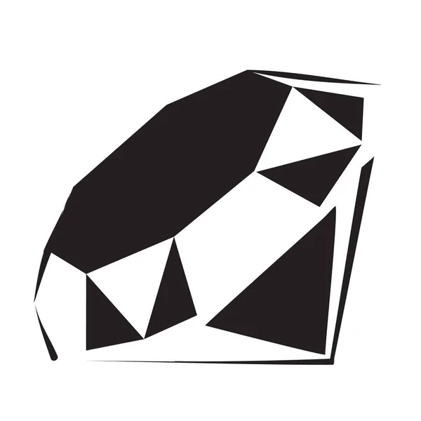 Logo Gestileerde Diamant Met Een Licht Met Een Blad Geïsoleerd — Stockvector