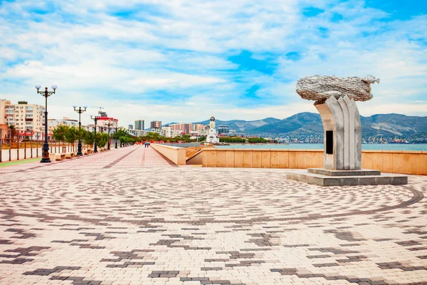 Embankment Nel Centro Della Città Novorossiysk Novorossiysk Principale Porto Sul — Foto Stock