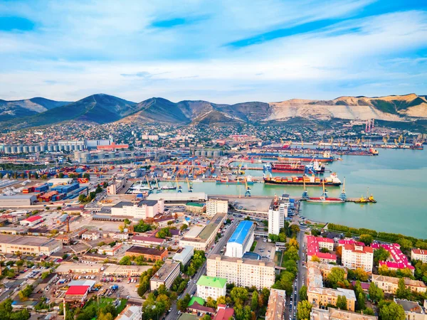 Noworossijsk Stadtzentrum Luftaufnahme Noworossijsk Ist Der Wichtigste Hafen Schwarzen Meer — Stockfoto