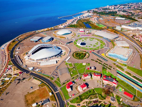 Parque Olímpico Sochi Vista Panorâmica Aérea Parque Foi Construído Para — Fotografia de Stock