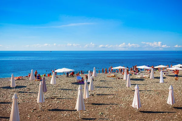Sochi Russia Ottobre 2020 Spiaggia Imeretinsky Nella Località Turistica Sochi — Foto Stock