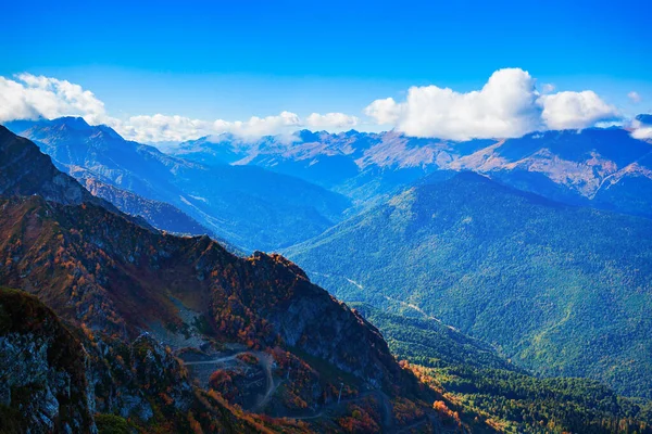 Caucasus Mountains Panoramic View Viewpoint Rose Peak Rosa Peak Roza — Stock Photo, Image