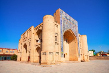 Nadir Divanbegi Khanaka or Khanqah Nadir Divan-Beghi is a part of the complex Lyabi Hauz in Bukhara, Uzbekistan clipart