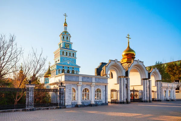 Cathedral Assumption Virgin Dormition Cathedral Russian Orthodox Church Tashkent Uzbekistan — Stock Photo, Image