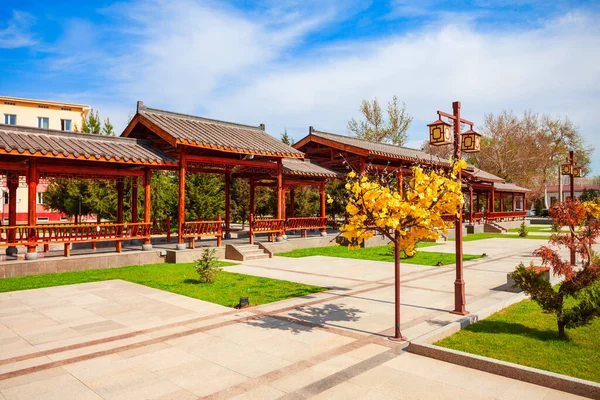 Chinesischer Garten Zentrum Der Stadt Samarkand Usbekistan — Stockfoto