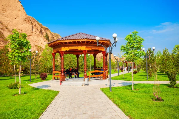 Parque Del Mausoleo San Daniel Ciudad Samarcanda Uzbekistán — Foto de Stock