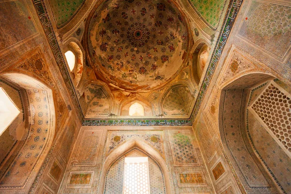 Shahrisabz Uzbekistan Kwietnia 2021 Dorut Tilovat Kompleks Wzorów Dekoracji Wnętrza — Zdjęcie stockowe