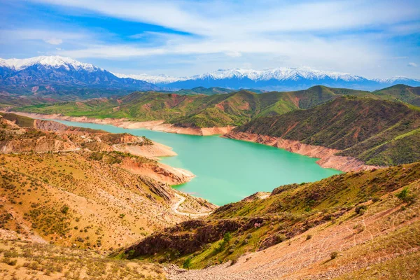 Lago Hisorak Reservatório Água Perto Cidade Shahrisabz Uzbequistão — Fotografia de Stock