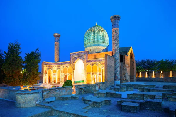 Guri Amir Gur Emir Mausoleo Del Conquistador Mongol Amir Temur — Foto de Stock