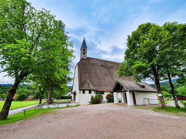 Roman Catholic Parish Church Ulrich Walchensee Town Bavaria Germany — Stock Photo, Image