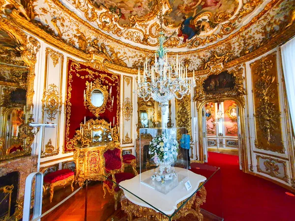 Ettal Germany July 2021 Schloss Linderhof Palace Interior 它位于德国巴伐利亚西南部的Ettal村附近 — 图库照片