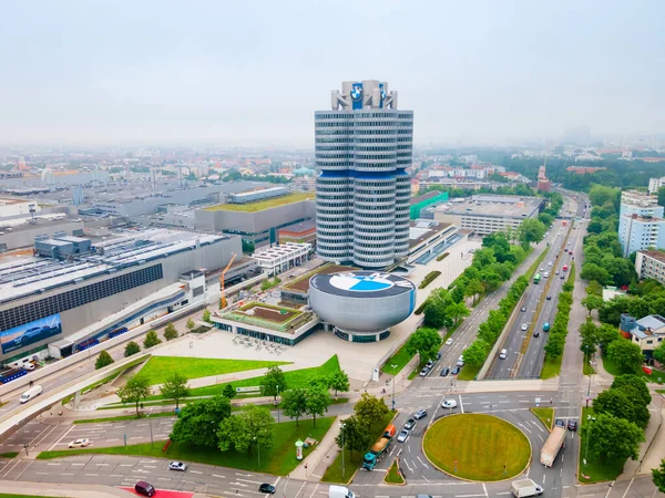 Munich Germany July 2021 Bmw Museum Aerial Panoramic View Automobile — Stock Photo, Image