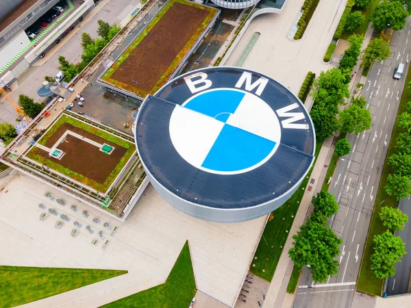 Мюнхен Германия Июля 2021 Года Музей Bmw Панорамным Видом Автомобильный — стоковое фото