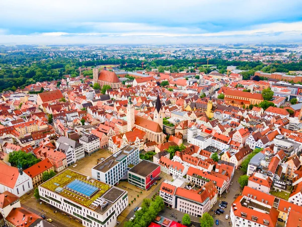 インゴルシュタット旧市街の空中パノラマビュー インゴルシュタットは バイエルン ドイツの都市です — ストック写真